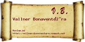 Vallner Bonaventúra névjegykártya